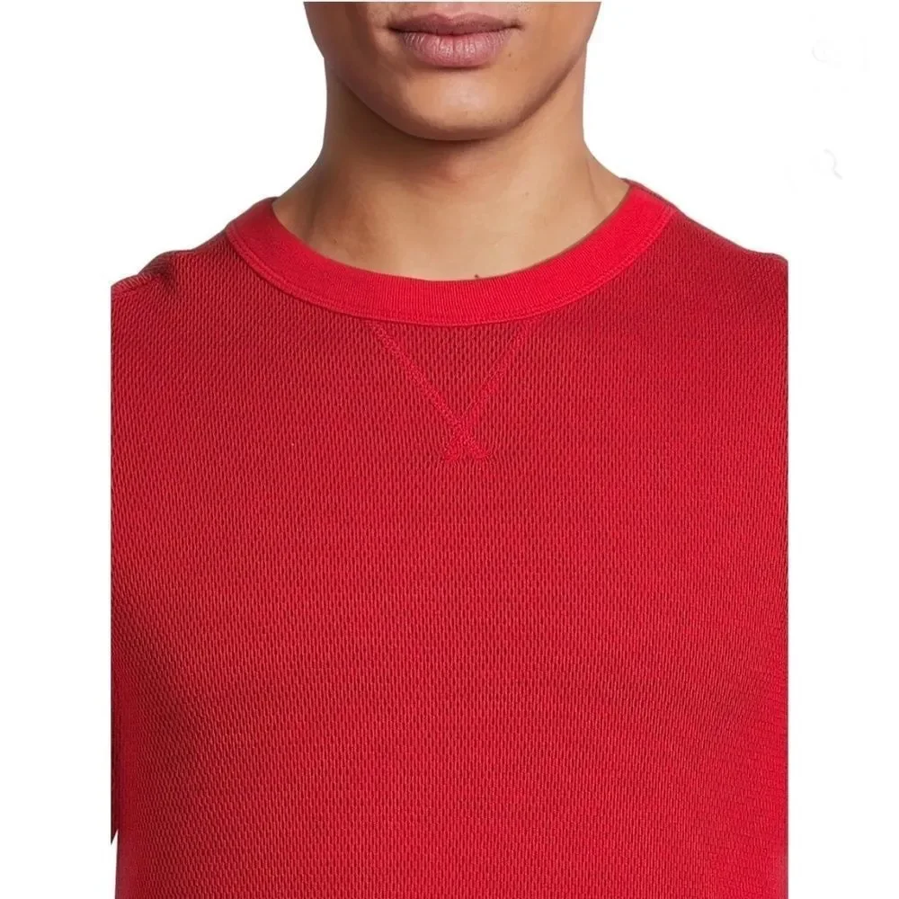 Mens Hanes Originals Raschel Reversible Knit Thermal Top & Bottom Size M
